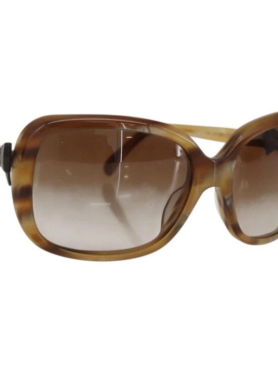 CHANEL Coco Ribbon Sunglasses plastic Brown CC main image 4